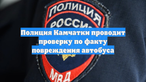 Полиция Камчатки проводит проверку по факту повреждения автобуса