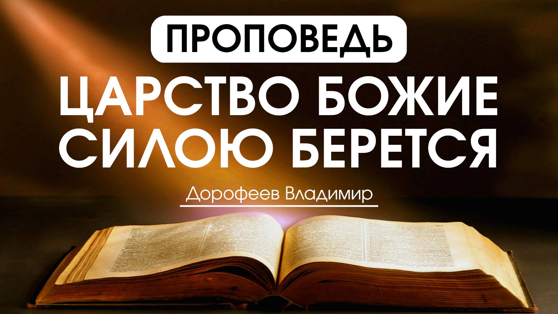 Царство Божие силою берется | Проповедь | Владимир Дорофеев | 14.10.2025 смотреть онлайн