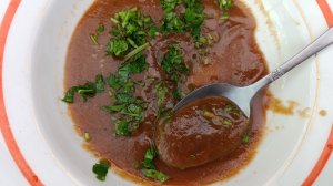 На зиму в Абхазию -3. День вкусняшек. Суп Тархана и хурма