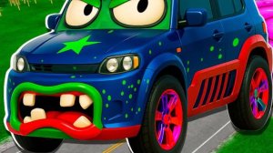 Машинки летают и прыгают! Развивающие мультики Машины помощники. Мультфильмы про машинки