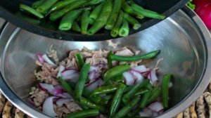 Салат из говядины с фасолью