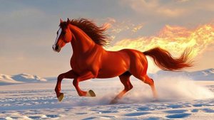 Футаж Огненная лошадь Новый год 2026.mp4