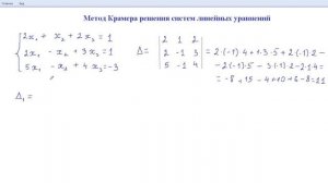 Метод Крамера
