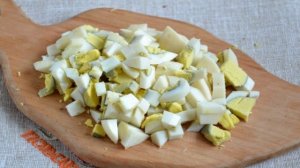 Салат с ветчиной и грибами