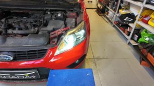 Ford focus 2. Установка светодиодных модулей в рефлектор.