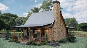 Этот дом покорил мое сердце! 💖 Каменный дом 6x10 м с камином и мансардой