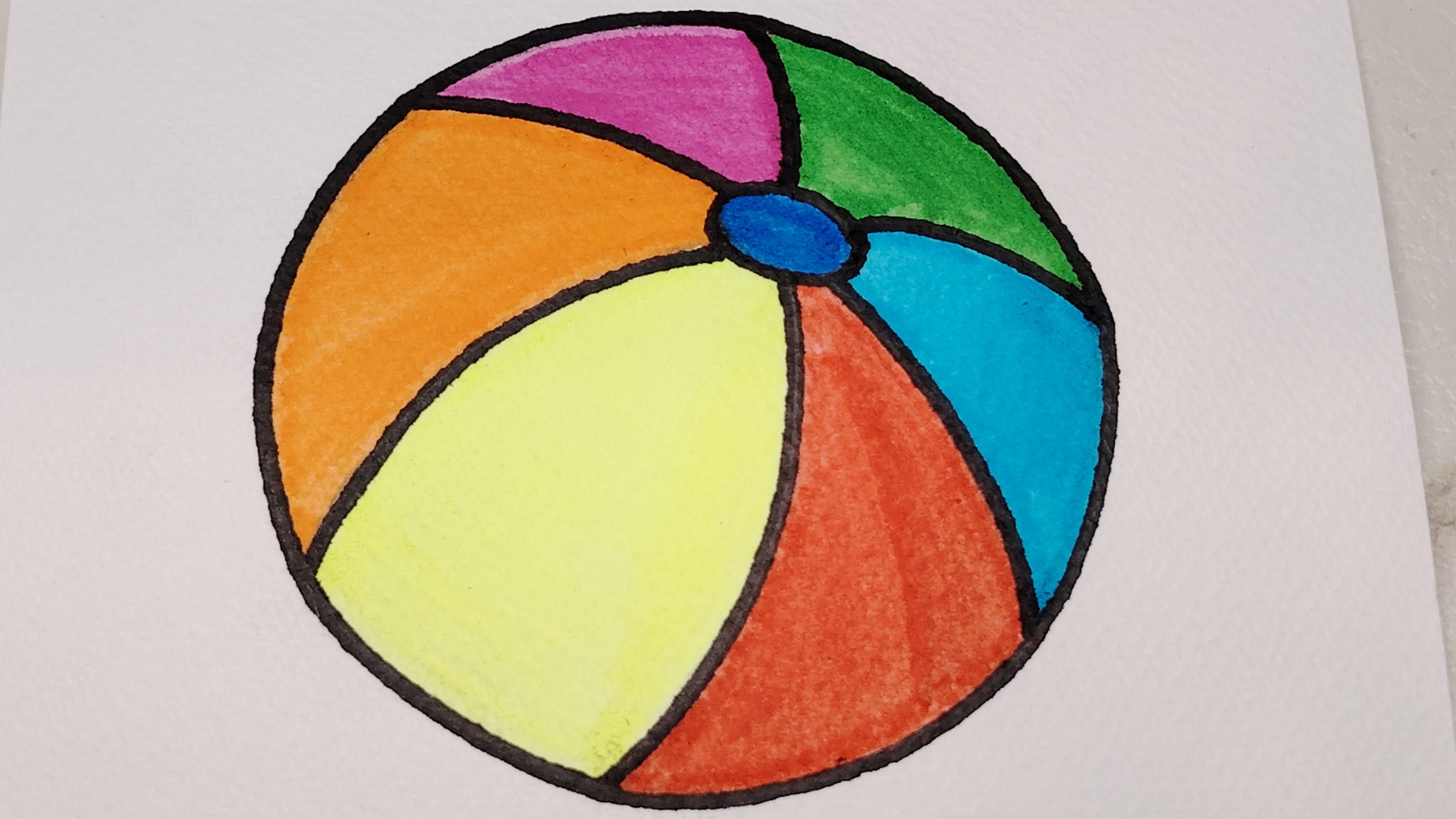 Как нарисовать и раскрасить МЯЧ / НАРИСУЙКА смотреть онлайн