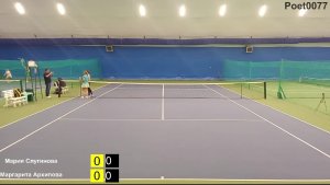 Любительский теннисный матч женская одиночка Мария Слугинова VS Маргарита Архипова