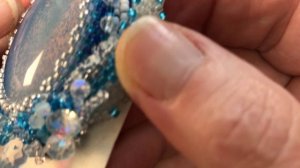 Брошь Зимняя с кабашоном из  рутилового кварца