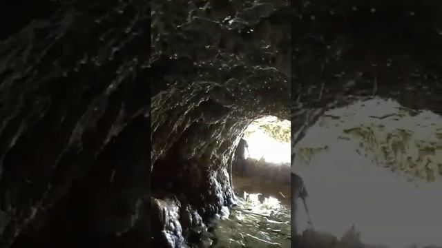 Скальные гроты, пещеры дюденский водопада. Руины с мегалитами древней цивилизации гигантов. Анталья