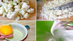 Оладьи из брокколи и цветной капусты