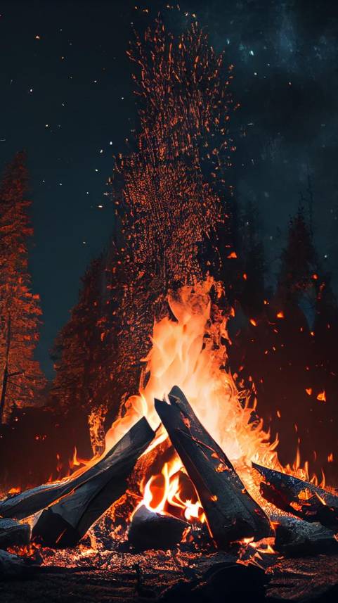 🔥 Треск Ночного Костра • Умиротворяющие Звуки Огня • 4K Fire Ambience 🔥 смотреть онлайн