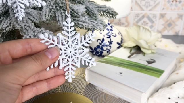 Набор ёлочных украшений СНЕЖИНКИ 'АНСТИС', металл, 8 см, 2 шт., 1000301