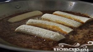 Пирог с карамелизованными бананами