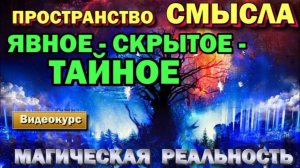 Пространство Смысла. Явное - Скрытое – Тайное ⚡- семинар онлайн