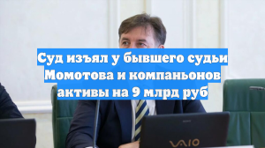 Суд изъял у бывшего судьи Момотова и компаньонов активы на 9 млрд руб