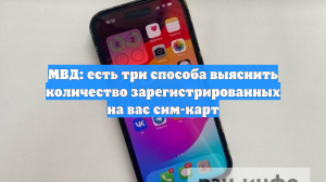 МВД: есть три способа выяснить количество зарегистрированных на вас сим-карт