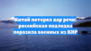 Китай потерял дар речи: российская подлодка поразила военных из КНР
