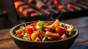 Горячий салат из запечённых овощей. Вкус восхищает!