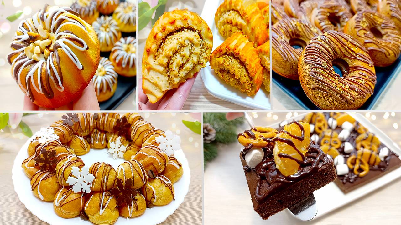 🍰Праздничные Десерты! 5 Легких и Вкусных Рецептов для Вашего Стола! смотреть онлайн