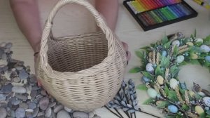 Пасхальная корзинка в форме ЯЙЦА. Золотые ручки