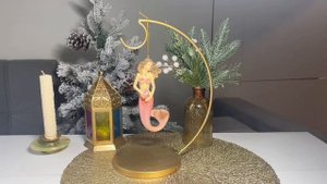 Ёлочная игрушка РУСАЛКА АВРОРА в розовом, полистоун, 14 см, MC34050-2