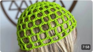 ШАПКА СЕТКА крючком / Быстро и просто 🔥