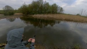 Ловля матчем в проводку,с инерционной катушкой . Голавля !