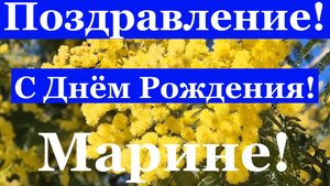 Веселое поздравление Марине! С Днём Рождения!