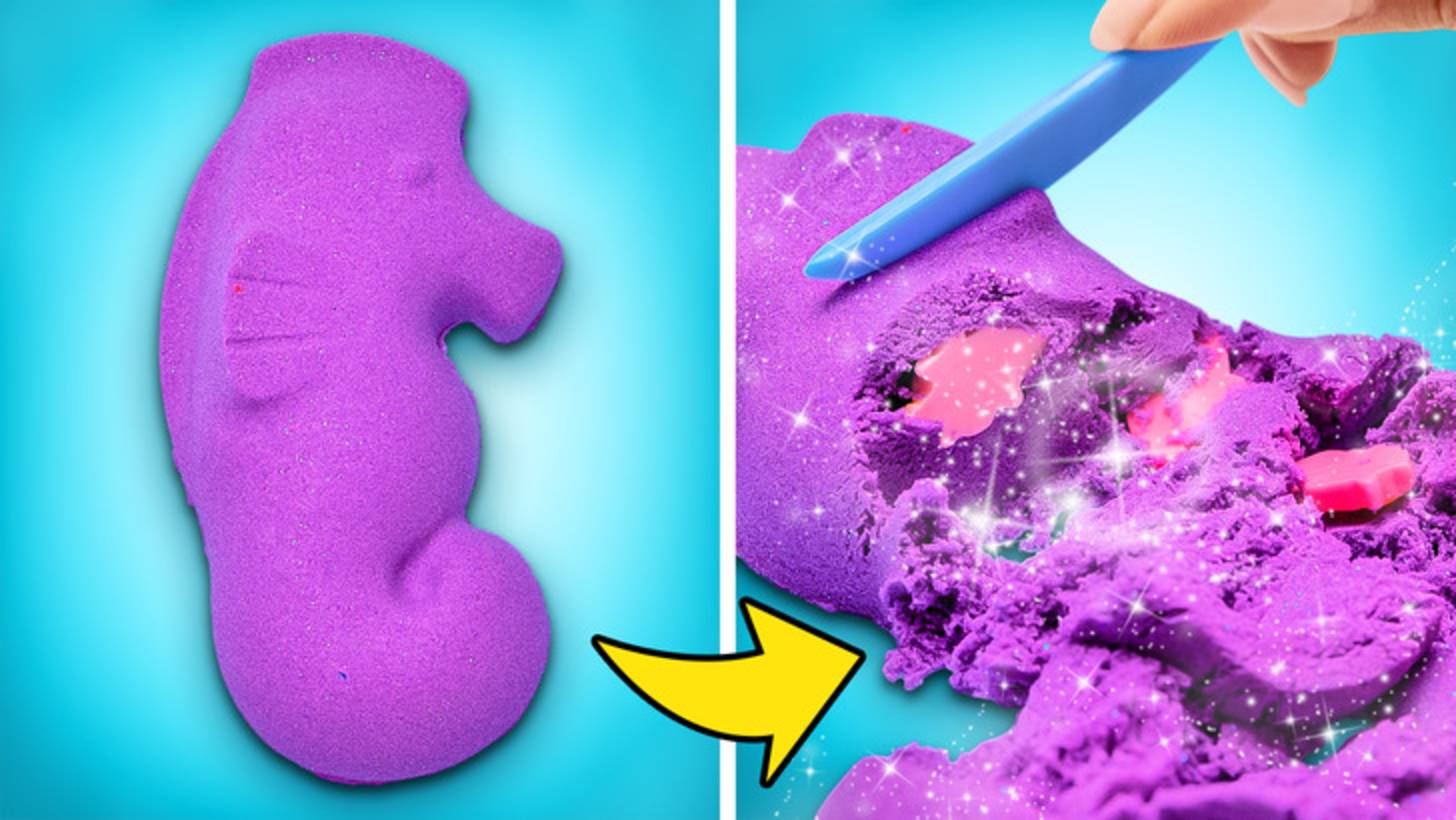 Делаем блестящий кинетический песок ✨ Простые поделки от Сью и Сэма 🎨