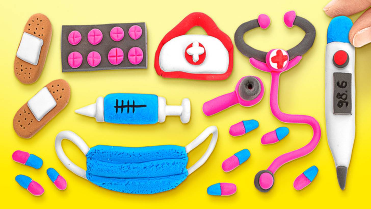 Мастерим мини-набор врача из полимерной глины 🩺 Простые поделки ✨