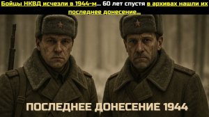 Бойцы НКВД исчезли в 1944-м 60 лет спустя в архивах нашли их последнее донесение