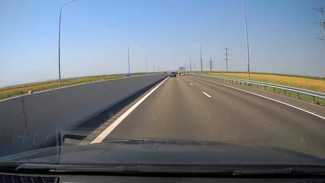 Москва - Крым. Часть 5.Платная трасса А 289 - Краснодар - Тамань. До Моста. смотреть онлайн