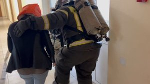 Пожарные учения в Таганрогском музыкальном колледже