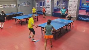 Iф. Соколов/Задорожная (1156) - Тартынский/Тартынская (711) Парный турнир 05.10 настольный теннис