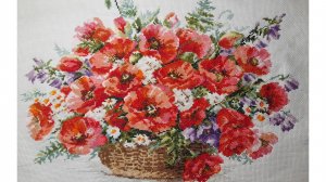 Вышивка.Алиса "Корзина маков"