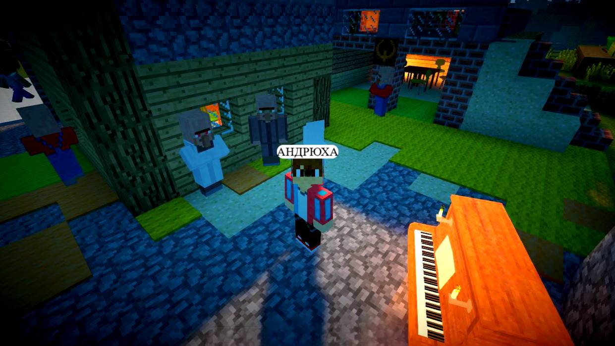 Житель, которому ты подарил алмазы, потерял их Не беда! В Майнкрафт |Андрюха Minecraft!