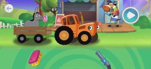 Синий трактор. Увлекательная игра. Перевозим животных.