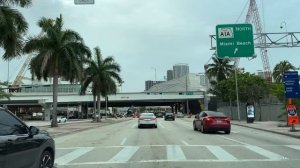 Майами 4K - Город небоскребов - Поездка в центр города - Лето 2024