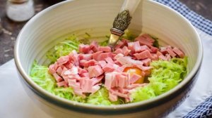 Оладьи из кабачков и колбасы