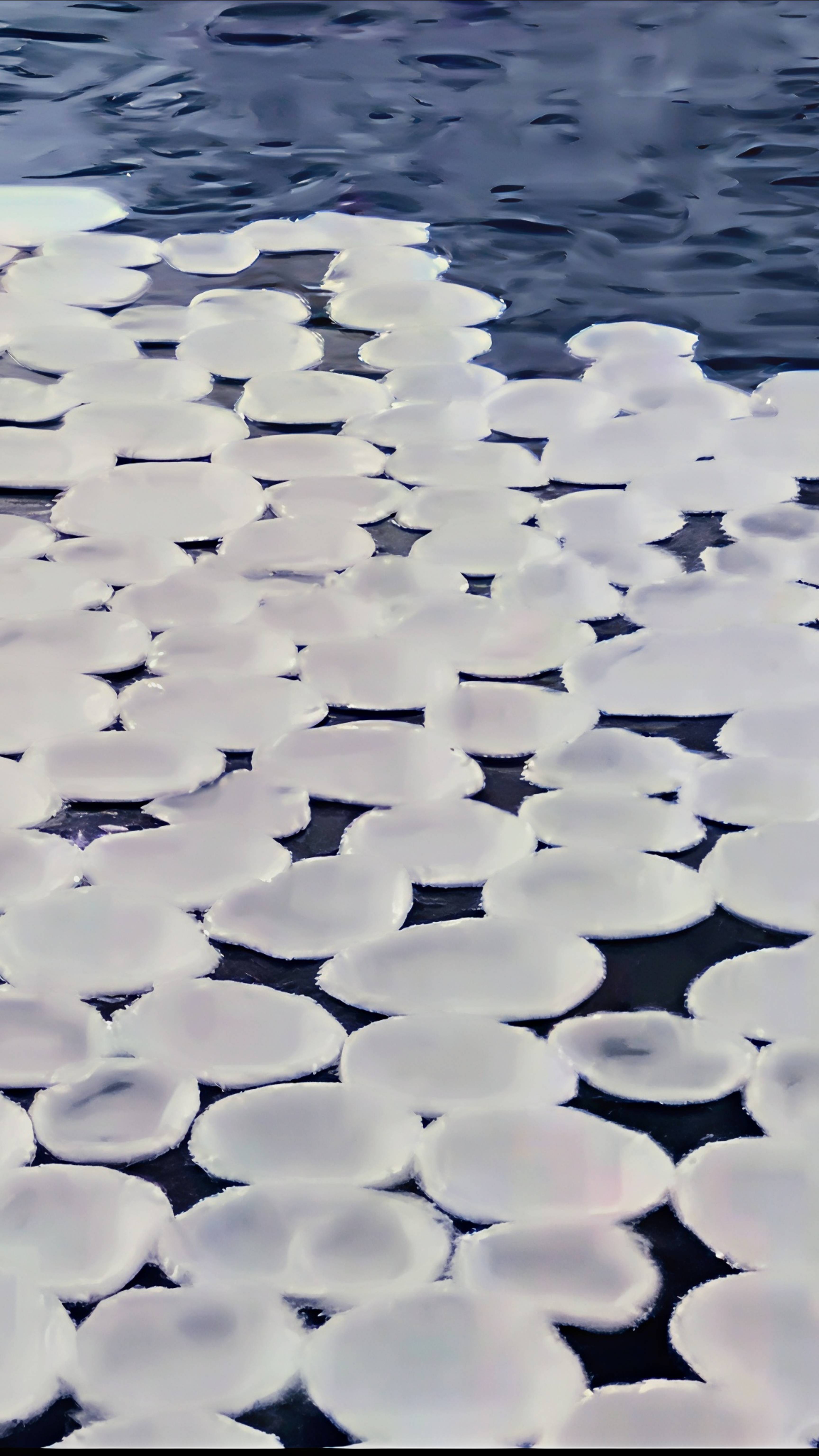 Сотни необычных ледяных кругов появились на реке Назас в Кемеровской области.