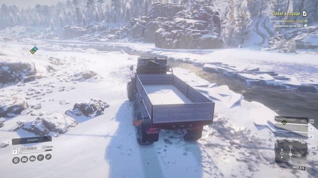 SnowRunner. Амур. Северный щит. Поручение "Завал в городе". смотреть онлайн