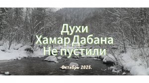 Духи Хамар-Дабана не пустили.