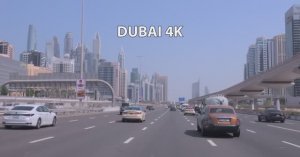 Дубай 4K - Живописный проезд - Скоростная магистраль Мэйн-Стрит