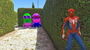 GTA 5 Забавный человек-паук против Миньона Фейла Рэгдолла