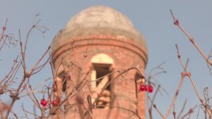 Освящение и водружение креста и купола над строящейся часовней Георгия Победоносца