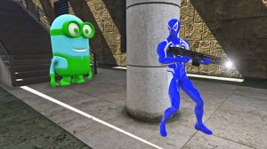 GTA 5 Смешной человек-паук против Миньона, Неудачная тряпичная кукла