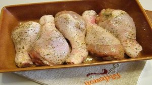 Куриная голень под соусом