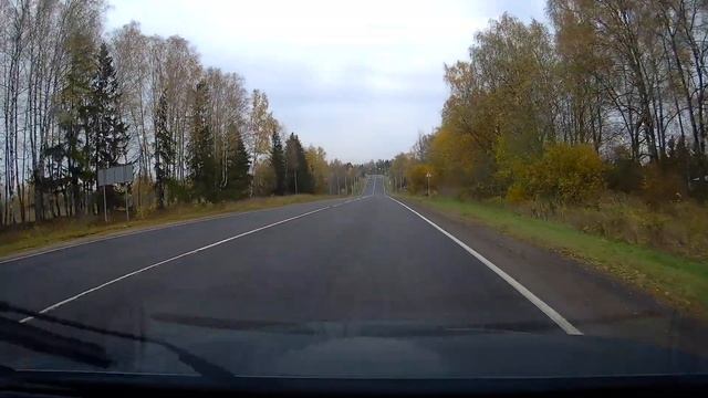 Дорога Рыбинск - Ярославль ASMR  с комментариями. ПРАВЫЙ берег Волги. Осень и дождь. смотреть онлайн