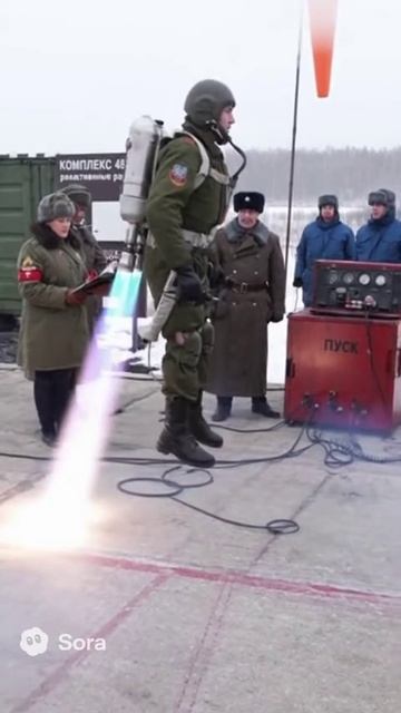 Испытательный советский комплекс 4826 - Тестирование реактивных-ранцев.